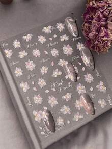 1 miếng dán móng tay hình hoa anh đào màu hồng nhạt, vật dụng cần thiết cho thợ làm móng, họa tiết dập nổi 3D, thiết kế trang trí móng tay hoa anh đào màu hồng tinh tế, miếng dán móng tay tự dính, có thể tái sử dụng, quà tặng cho phụ nữ, dụng cụ làm móng, phụ kiện trang trí móng tay thanh lịch. - Hồng - Xem 6