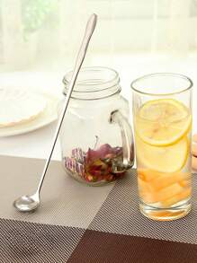 1pc Cocktail Long Handle Mixing Spoon Beverage Stirrer,School Supplies - Silver - View 10