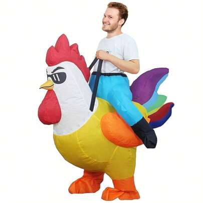زي قابل للنفخ للكبار، زي دجاجة، أزياء قابلة للنفخ للنساء والرجال، زي راكب على الرومي، أزياء دجاجة مضحكة وفاخرة قابلة للنفخ لحفلات الهالوين، فستان حفلة