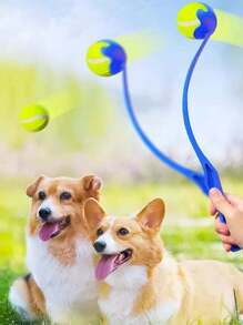 1 Pc Dog Ball Launcher Set(Ball-Throwing Stick),Pet Supplies Durable Plastic Fetch Stick, Interactive Toy For Dog Training And Exercise Dog Toy Set, Comfort Grip Suitable For Outdoor Use Fun With Dogs Easy To Pick Up And Throw For Pet Training & Fun!