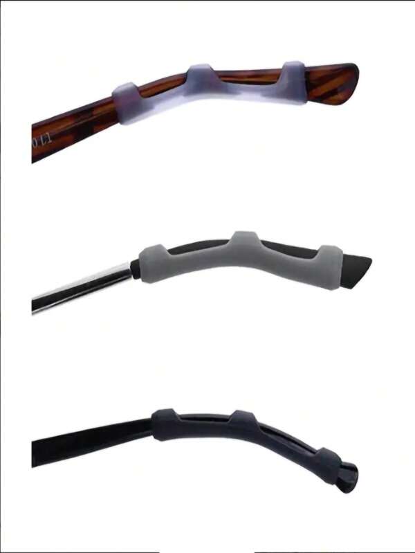 8 piezas de almohadillas de silicona suave para orejas de gafas, ganchos para orejas antideslizantes para gafas para deportes, correr, fitness, evitan que se caigan, diseño elástico y antideslizante, almohadillas para la nariz y clips para orejas de silicona para anteojos