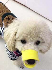 1pc Soft Silicone Dog Muzzle - Prevent Biting And Chewing - Duck Mouth Shaped Training Tool