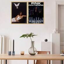 1 sztuka nieoprawione plakaty wielkanocne popowe sztuka ścienna piosenkarka różowa pantera plakat HD sztuka ścienna dom salon sypialnia bar estetyczna dekoracja