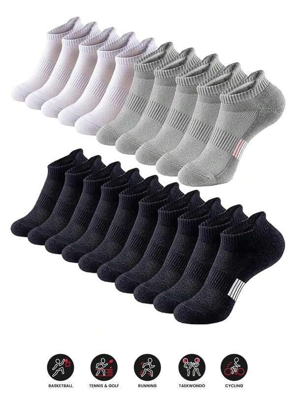 6/12/20 Pairs Athletic Ankle Socks For Women Breathable Low Cut Running Socks Cushioned Moisture Wicking For Sport Traveling