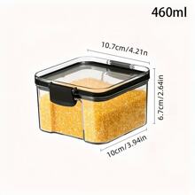 1/2pcs Storage Containers, Multi-Purpose, Airtight Food Storage Containers With LIDS, Portable And Stackable Food Airtight Containers For Sugar, Flour, Tea And Grains, Kitchen Storage And Storage, Kitchen Accessories