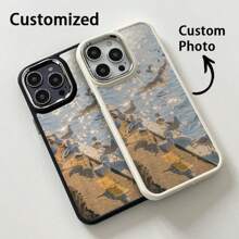 Custom Photo Photo Phone Case Compatible With Iphone 11 12 13 14 15 16 Pro Max XS XR XSMAX Create Your Own Personalized Photos With Custom Photos, Beautiful Souvenir Photo Custom Design - Black - View 7