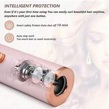 Automatic Curling Iron, Cordless Auto Hair Curler, Ceramic Rotating Hair Curler With 6 Temps & Timers, Portable Rechargeable Curling Wand, Auto Shut-Off, Fast Heating Iron For Styling