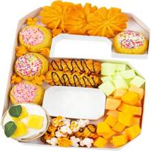 1pc 0-9 Numeric Shaped Reusable Dessert Display Plate, 26 Alphabet A-Z Shaped Tray, Suitable For Filling With Sweets, Cakes, Chocolates, Fruits, Ideal For Graduation Ceremony, Birthday Party, Bachelor Party, Wedding Anniversary, Various Holiday Table Decor