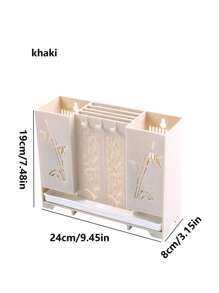 1pc Chopstick Cage Wall Mounted Household Non Perforated Chopstick Barrel Drain Thickened Kitchen Utensils Spoon Storage Box Large Capacity - Multicolor - View 10