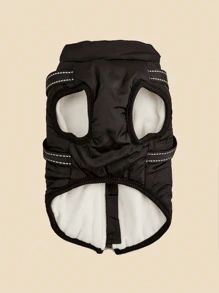 带牵引绳挂钩的狗狗加厚背心，小型犬冬季保暖服