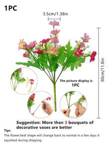 1/3/5 pièces Bouquet de fleurs de marguerite artificielles. Cadeaux de la Saint-Valentin, décoration de mariage, fleur à tenir dans la main de la mariée, fleur de poignet, matériel pour maison, salle à manger, chambre à coucher, vase, décoration florale DIY, matériel pour gâteau d'anniversaire, décoration du Nouvel An, accessoire photo, décoration d'automne