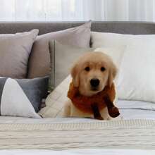 1PC Customized Pillows, Personalized Animal Pillows, Pet Dog Pillows, Digital Printing, 100% Polyester Fabric, Sofa Home Pillows, Suitable For Teenagers/Children. - Multicolor - View 2