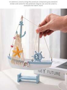 Wooden Sailboat Models, Handmade Wooden Boats, Mediterranean Style Ocean Themes, Home Desktop Cabinet Decorations, The Best Gifts For People