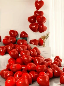 10/30/50/100/150/200 个心形气球，10 英寸/25 厘米乳胶心形气球，适用于婚礼、节日、家居装饰、派对装饰 - 彩色 - 查看 6