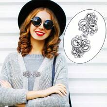 1/2/3/4 Stück Vintage Pulloverclips-Set, Umhangknopf-Verschluss, Wollstrickjacken-Nähverschluss-Haken, Retro Schalkragen Broschen-Clip, formelle Hemdknöpfe