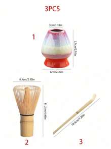1/3/4 keramische matcha set, glazuurvariatie, matcha kom, matcha garde, matcha beker, roerstaafje, matcha thee ceremonie gereedschapsset, voor matcha dessert & drank bereiding, Japanse geschenkdoos set terug naar school