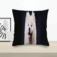 1PC Customized Pillows, Personalized Animal Pillows, Pet Dog Pillows, Digital Printing, 100% Polyester Fabric, Sofa Home Pillows, Suitable For Teenagers/Children. - Multicolor - View 3