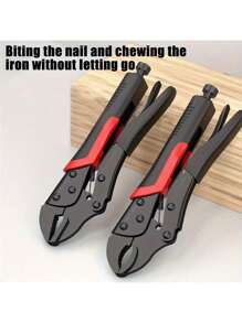 Heavy Duty Pliers - Multi-Function Pliers - Vise Grip - Clamp Pliers, Can Clamp Pipes, Ergonomic Black Handles With Red Accents, Suitable For Pipe Maintenance, Machinery, Pipes, Auto Repair And Household Maintenance. - Multicolor - View 5