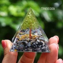 5cm Natural Crystal Life Tree Orgonite Pyramid Healing Crystal Energy, Chakra Balancing, Meditation, Luck & Wealth Amulet - TREE009 - View 6