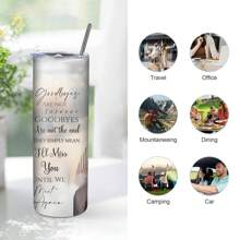 1 件 20 盎司不锈钢定制信使照片，纪念死者的玻璃杯，可重复使用，给死者的纪念礼物，给家人和朋友的纪念礼物，纪念礼物 - 自由選擇 - 查看 6