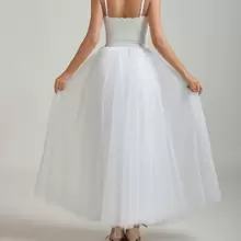 1 Pc Maxi Tulle Skirt With Removable Ribbon For Prom Party Halloween Cosplay Evening Costumes White Pink Burgundy Blush Pink Hot Pink Fall Clothes For Women