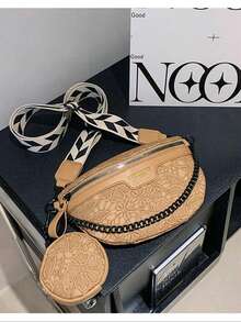 Fashionable Versatile Waist Bag Chest Bag, Unisex, Suitable For All Seasons - Khaki - View 8