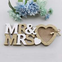 Personalized English Letter & Heart-Shaped Photo Frame, Wooden Decorative Item, Customized For Weddings, Holidays, Anniversaries, Parties, And Other Occasions - A Unique Customized Gift Gifts Birthday Graduation