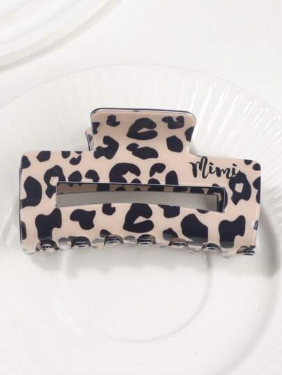 1 قطعة مشبك شعر بطول 8.0 سم من سلسلة نمط النمر ذو طبعة مطبوعة على كلا الجانبين من البي في سي بنكهة الكريمة، مشبك شعر، مشبك فك الشعر، مشبك شعر، مشبك شعر، مشبك شعر، مشبك شعر، ملحقات شعر للنساء للملابس الصيفية