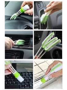 2pcs/1pc Double-Head Car Air Outlet Cleaning Brush