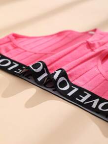 8件装女士低腰罗纹棉质三角内裤性感无缝三角裤字母腰带内衣舒适透气运动内衣 - 彩色 - 查看 9