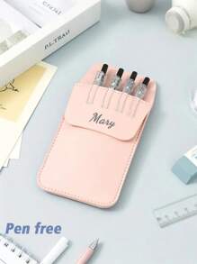 Estuche personalizable/PU para bolígrafos, con bolsillo con cremallera a prueba de fugas, gran capacidad, bolsa portátil para almacenamiento de bolígrafos, estuche de lápices personalizado, bolsa para bolígrafos de gran capacidad y estilo sencillo, multifuncional, ornamental, reutilizable, moderna, colorida, linda, vintage, de dibujos animados, para trabajadores, clientes, estudiantes, niños, para negocios/trabajo/oficina, para la escuela, vuelta al cole, suministros escolares, para la oficina, para el aula, para regalos de maestros, para la universidad, para colegas, para dormitorios, para maestros, para niños y niñas, para adolescentes, estudiantes de escuela secundaria junior, estudiantes de escuela secundaria, estudiantes universitarios, de primer año, de segundo año, estudiantes de cursos inferiores.