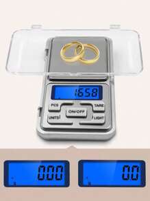 1 pieza Balanza digital de bolsillo para joyería, 200g x 0.01g, balanza para polvos, oro, té, práctica, balanza digital para joyería con pantalla LCD. Puede usarse para medir diariamente joyería, metales preciosos, polvos y otros artículos pequeños. Batería no incluida.