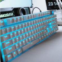 HP 惠普机械键盘鼠标套装游戏专用有线电竞青轴黑轴茶轴红轴lol吃鸡笔记本台式办公男女生金属面板人体工学全键无冲突冷光效果白蓝光黑混光USB接口 - 彩色 - 查看 5