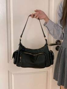 Nuevo bolso de mano vintage de alta gama y estilo elegante para motocicleta, bolso de hombro cruzado de motocicleta punk para ir y venir