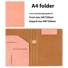 A4 Folder For Office Receipts, Storage Of Business Leather Official Documents, Manager's Folder, Contract Signing Book,Back To School,School Supplies