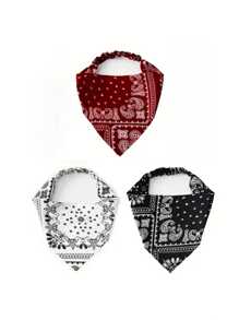 1件装女士复古优雅佩斯利花纹三角围巾，头巾，多功能发带，适合日常外出、发饰、头巾式发带，秋冬季度假装扮，女士头巾，柔软头巾