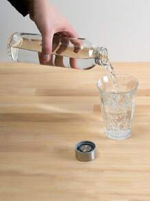 1pc Clear Glass Bottles With Lids 18 Oz And 24 Oz, Reusable Glass Water Bottles With Stainless Steel Cap For Juicing, Refrigerator, 100% Leak Proof, Glass Juice Bottles, Juice Cup, Coffee Cup, Drinking Sports Water Bottle For Fitness, Gym And Outdoor, Suitable For Both Cold And Hot Drinks, Mother's Day And Father's Day Gifts, Family Kitchen Party Office, Boyfriend And Girlfriend Gifts - Multicolor - View 11