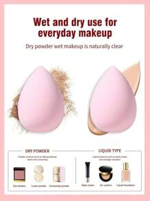 3/6Pcs Makeup Sponge Sponge,Super Soft, Elastic,Wet And Dry Multicolored Sponges,Professional Cosmetic Tool Suitable For All Skin Types