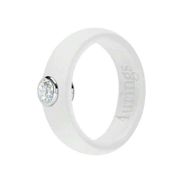 OVERSIZE 4-12 Silicone Rhinestone Ring For Men And Women Silicone Diamond Rings - Women's Wedding Engagement Rubber Band