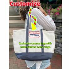Customizable Embroidered Canvas Bag With Exclusive Name/Logo Embroidery - Multicolor - View 1