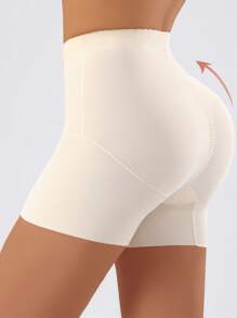 High-Waist Lace Postpartum Control Pants, Waist Trainer Smoothing Tummy Shaping Briefs For Women - Apricot - View 3