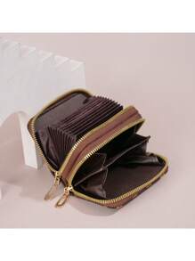 Women's Vintage Patchwork Short Wallet 2025 New Minimalist Design Large Capacity Multi-Function Leather Coin Purse For Women Wallet Mini Wallet Purse Wallet Card Wallet - Coffee Brown - View 7