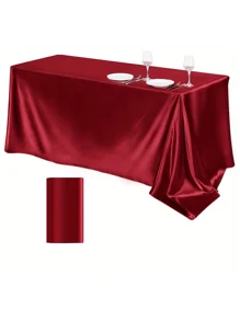1/4/12 件精致高档缎面桌布，57 英寸 * 102 英寸长方形桌布，适合酒店宴会、婚礼派对、婚宴、家庭节日聚会、复活节晚宴、纯色缎面桌布。