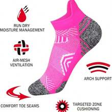 5/10 pares de calcetines deportivos ligeros y transpirables para tobillos de mujer - Multicolor - Ver 3