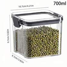 1/2pcs Storage Containers, Multi-Purpose, Airtight Food Storage Containers With LIDS, Portable And Stackable Food Airtight Containers For Sugar, Flour, Tea And Grains, Kitchen Storage And Storage, Kitchen Accessories