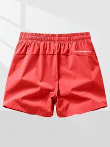 1pc Women's Quick Drying Breathable Workout Shorts, Seamless Running & Beach Shorts - Watermelon Pink - View 9