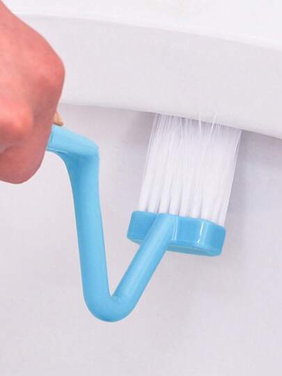 V - Shaped Toilet Brush With Long - Lasting Bristles - Effortless Cleaning For Every Corner,With Comfort Grip Handle(1pc)