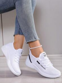 Women's Summer Breathable Mesh Sneakers, Anti-Slip Soft Sole Comfortable Athletic Walking Shoes, Lightweight Running Shoes, Versatile For Spring And Autumn