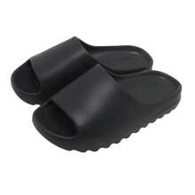 Summer Slippers Men Women Indoor Eva High Soft Bottom Sandals Open Toe Slides Light Beach Shoes Slippers Home Size 36-45 - Black - View 2