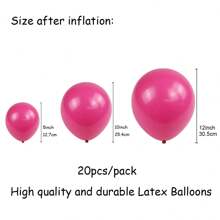 20 Stücke Mehrfarbige Latex-Luftballons in Unifarben, frei kombinierbar für Geburtstag, Hochzeit, Graduation, Weihnachten, Silvester Fest Deko - Verschiedenfarbig - Übersicht 4